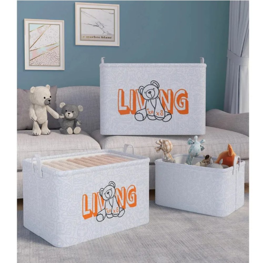 1pc Household Foldable Clothes and Miscellaneous Items Storage Basket With Draws
